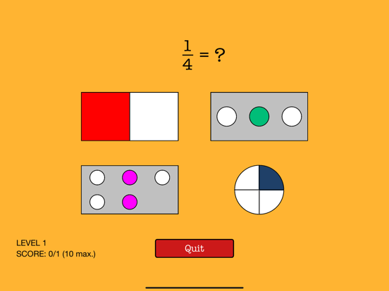 Fractions To Go iPad screenshot
