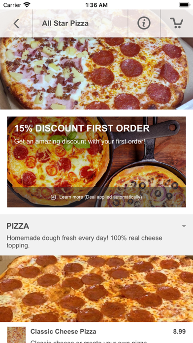 All Star Pizza Miami iPhone screenshot 3 - Food & Drink app