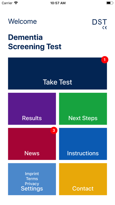 DST – Dementia Screening Test Screenshot