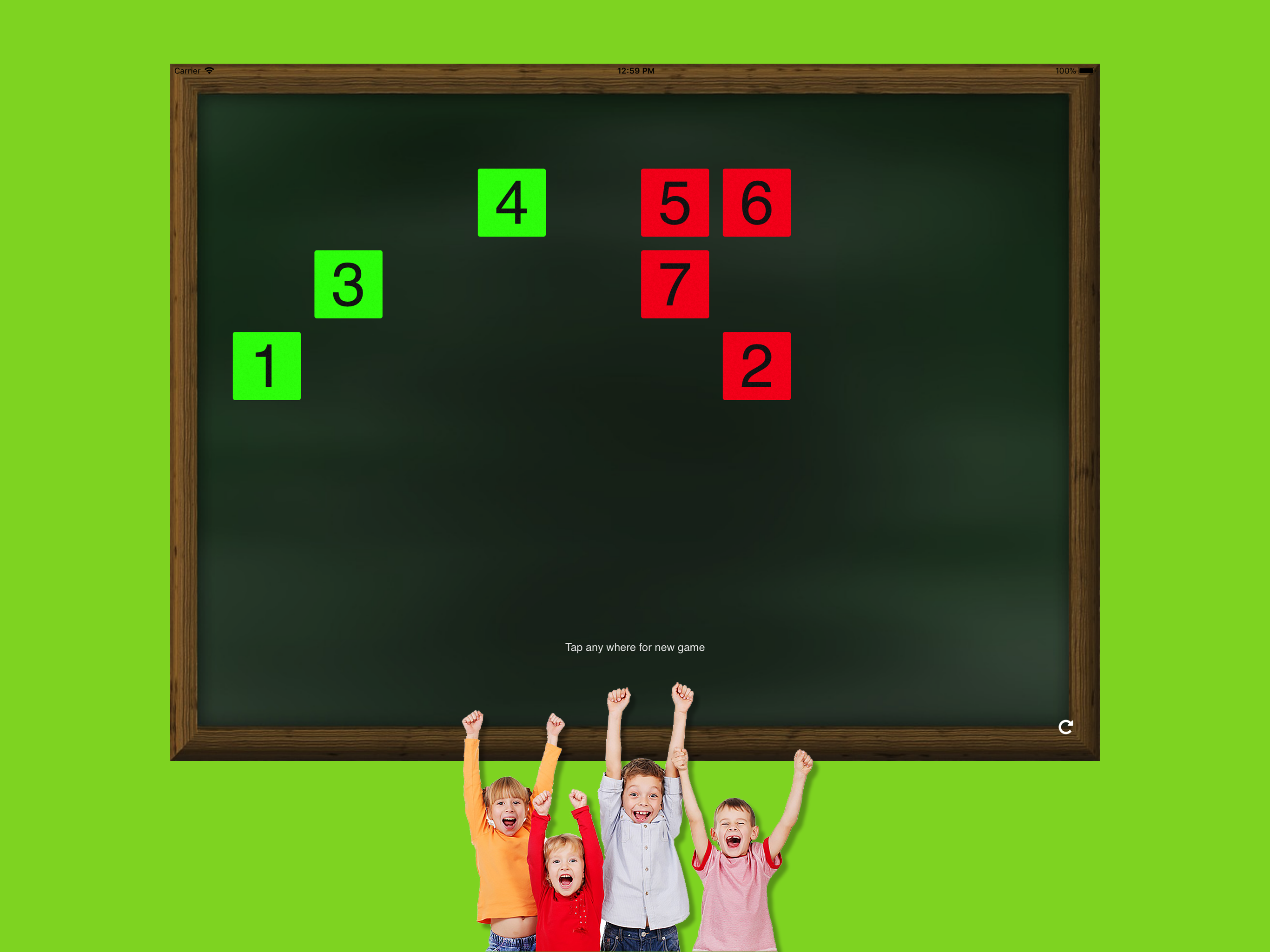 Numbers remember puzzle