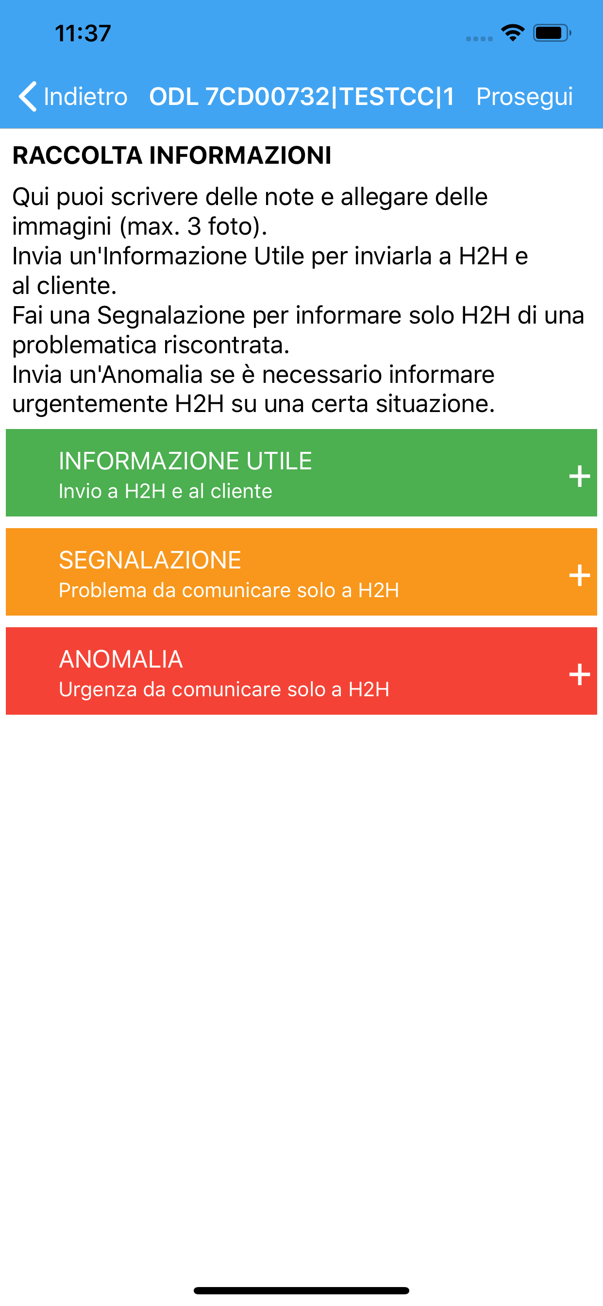 H2H - Gestione Interventi