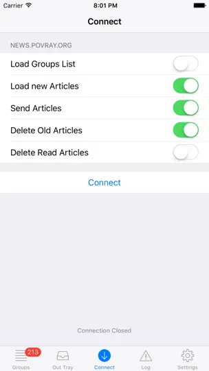 Скриншот NewsTap Lite (Usenet Reader) на iPhone 4