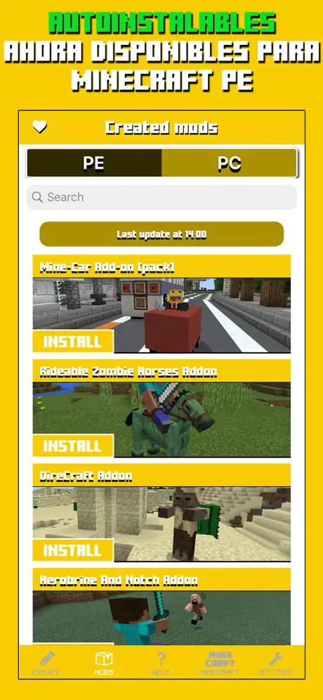 Mods for Minecraft PC & PE