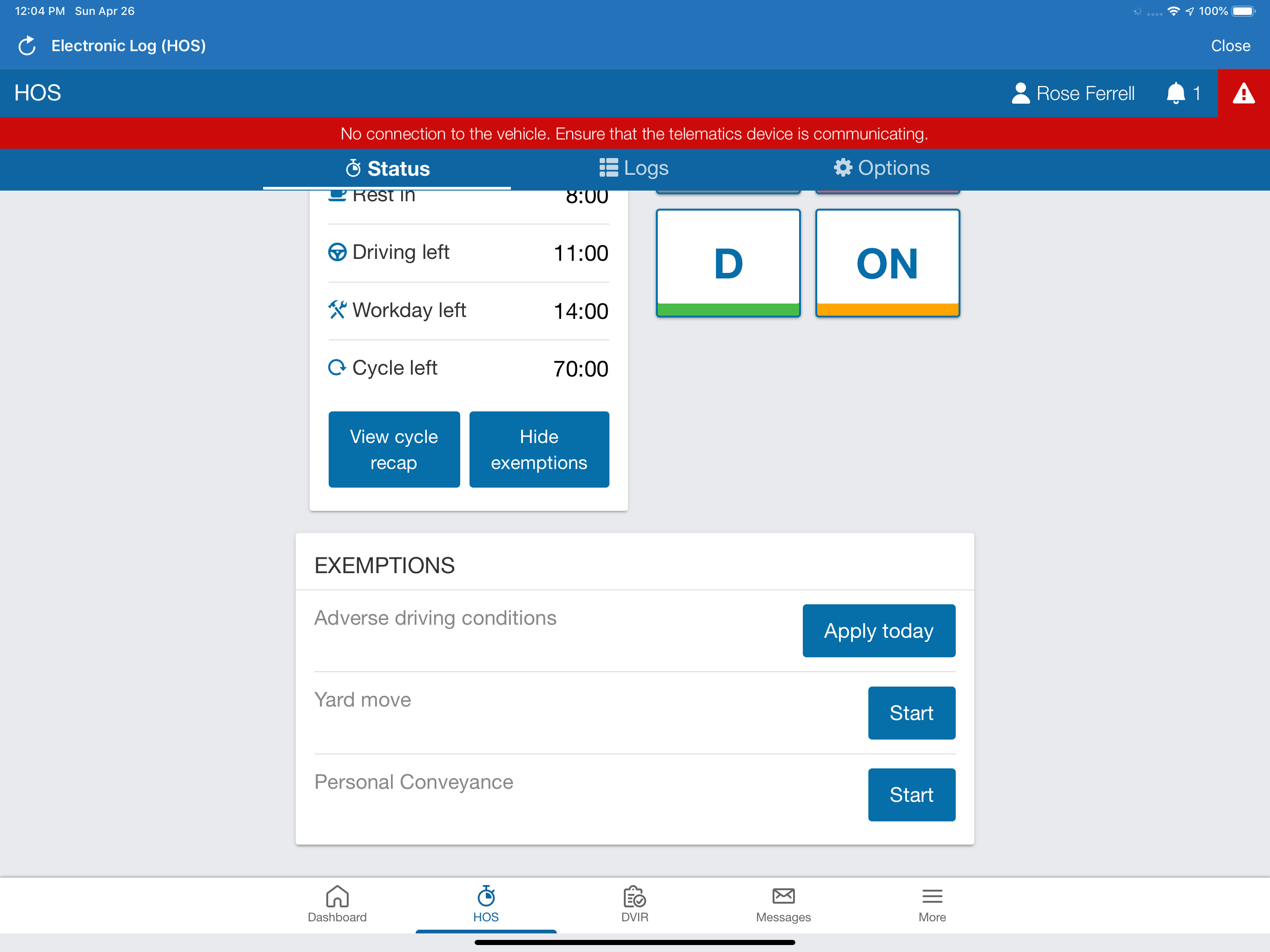Transflo HOS screenshot 10