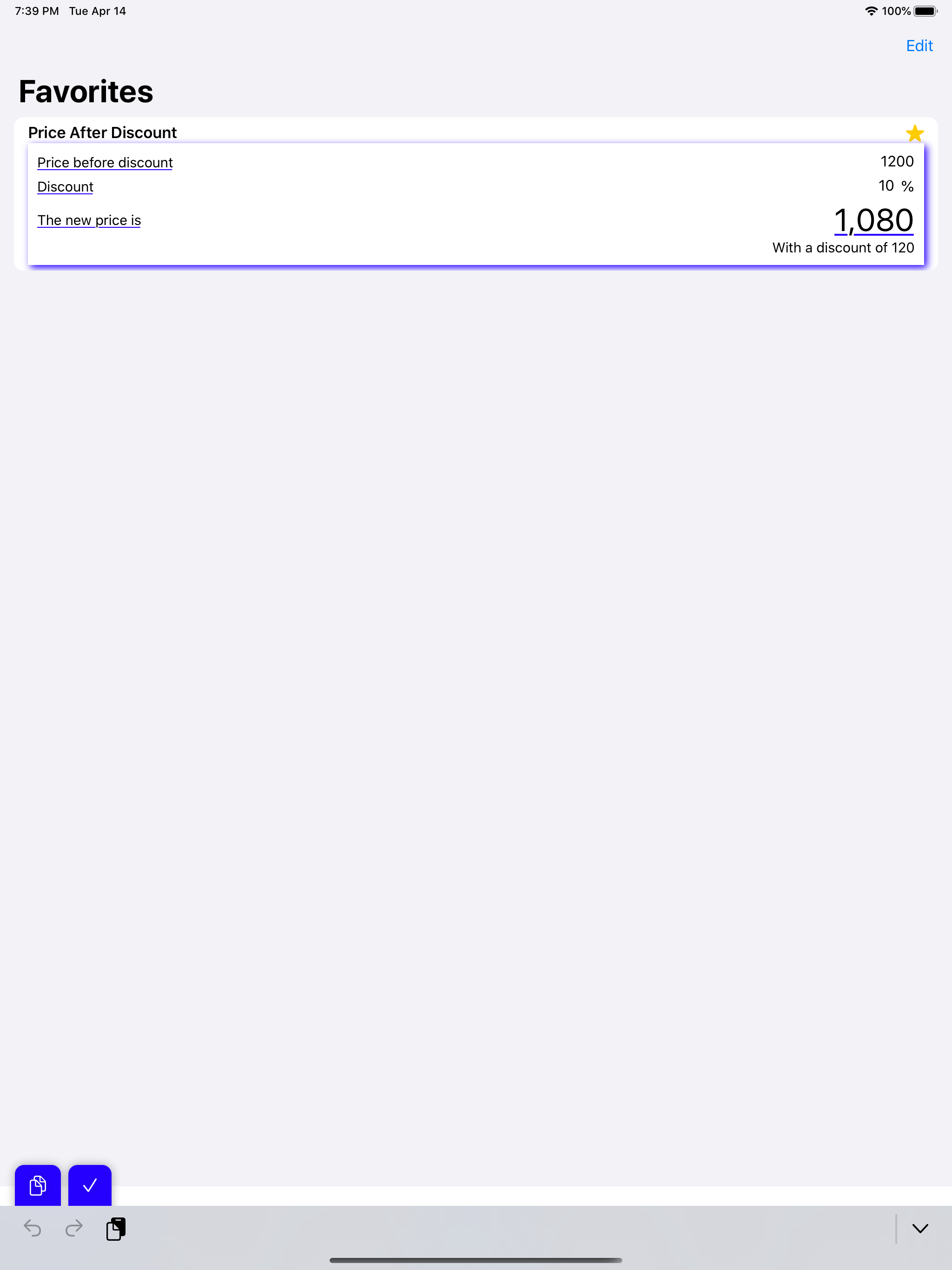 100% Percent Calculator