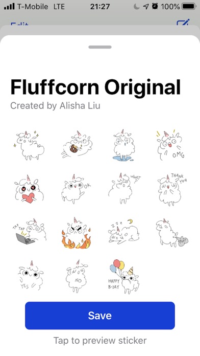 Fluffcorn Stickers Screenshot