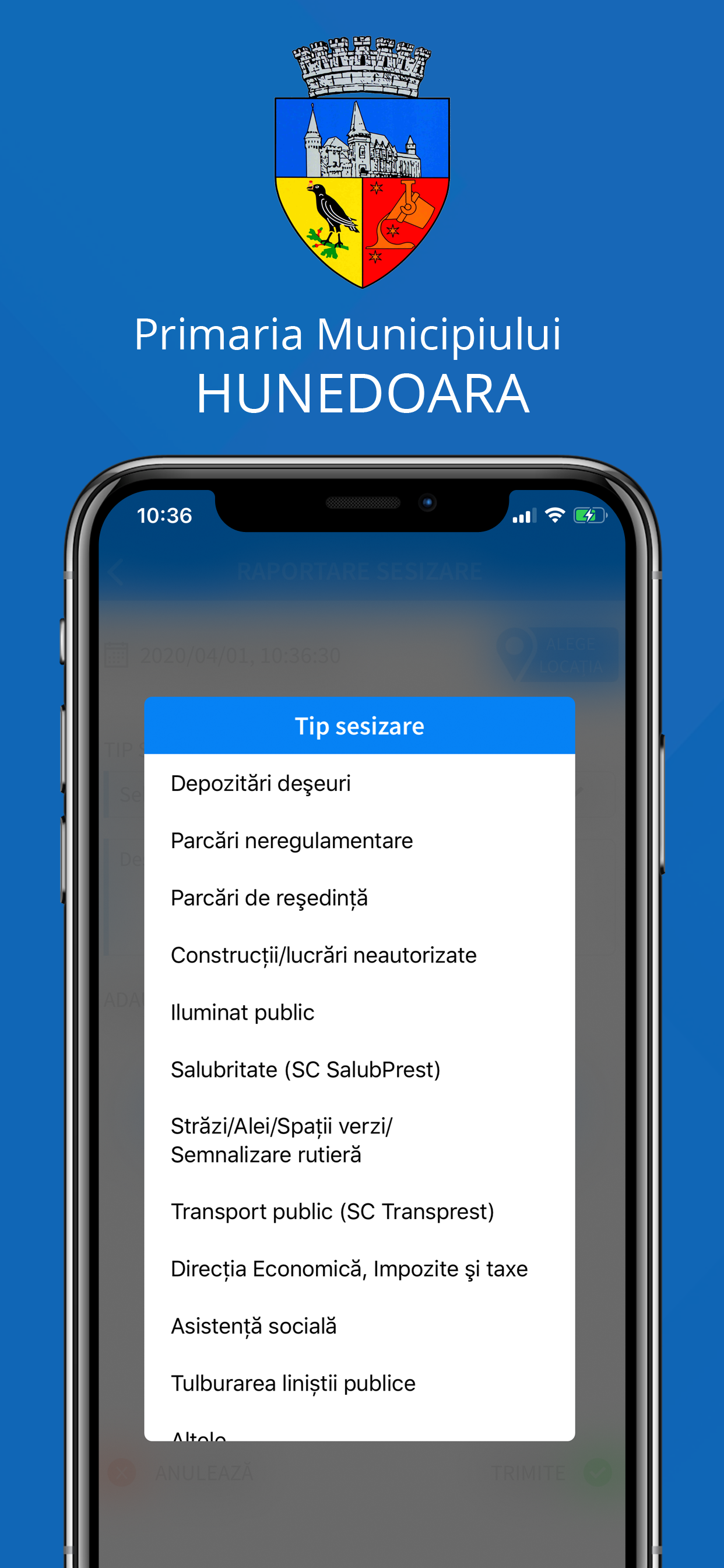 Municipiul Hunedoara Sesizări screenshot 5