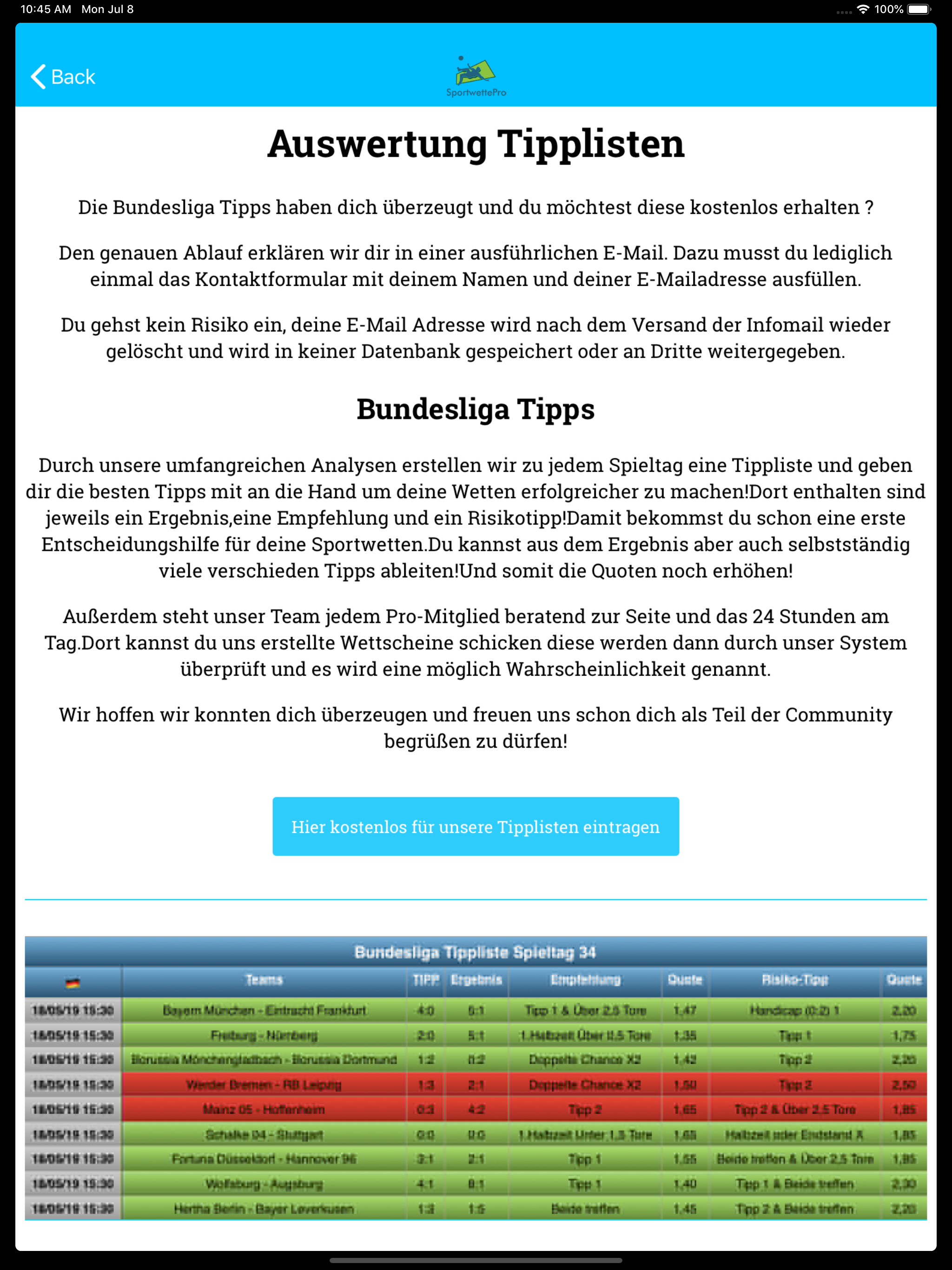 Sportwette Pro screenshot 8