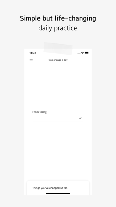 One change a day iPhone screenshot 1 - Productivity app