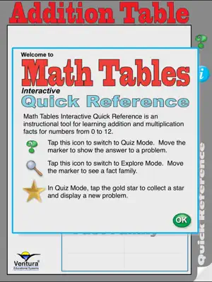Math Tables Quick Reference screenshot 1