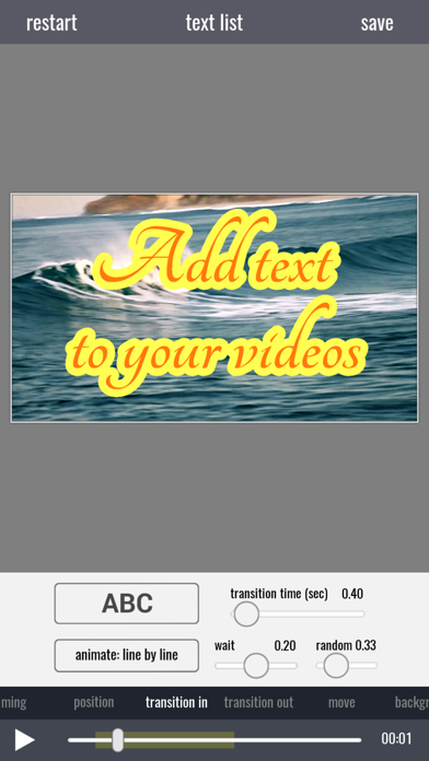 Video Text Editor Screenshot