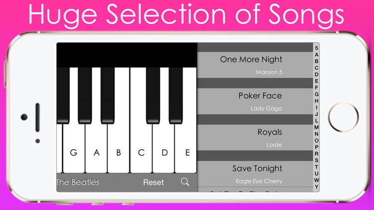 Piano with songs to play