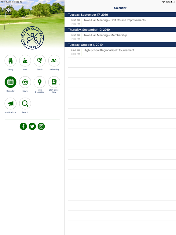 OCC - Owensboro Country Club iPad screenshot