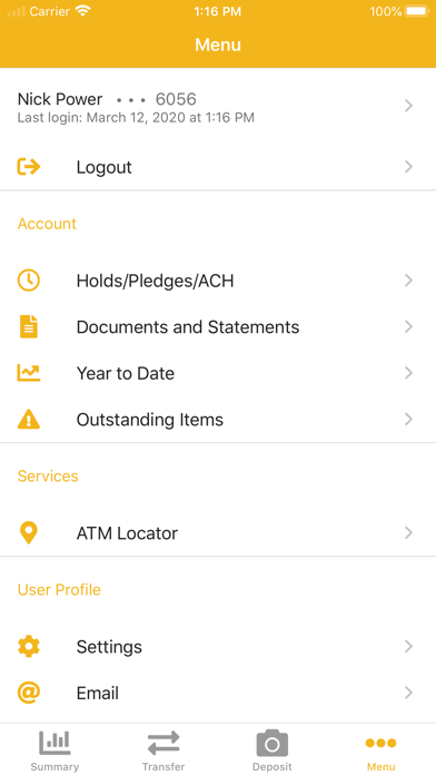 Employees Credit Union Screenshot