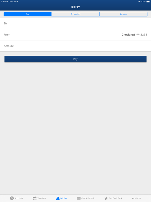 MPS Credit Union Mobile iPad screenshot 5 - Finance app