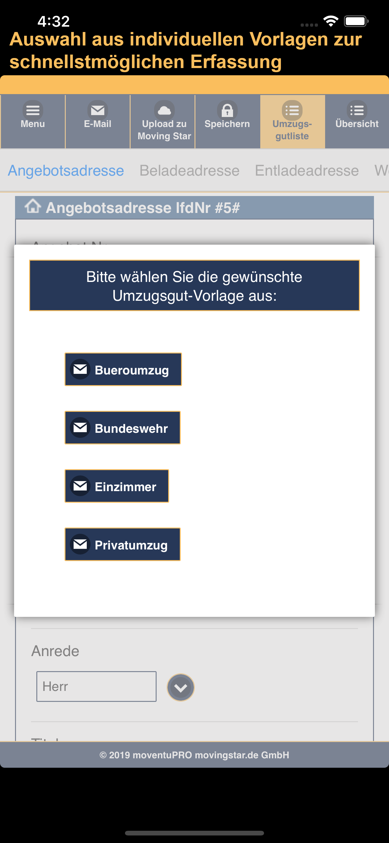 moventuPRO -Umzugsbesichtigung screenshot 3