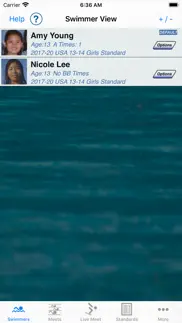 iswimtimes iphone screenshot 1