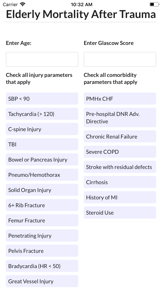 Elderly Mortality After Trauma screenshot
