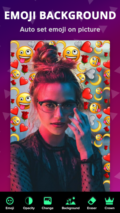 Screenshot #1 pour Emoji Background Photo Editor