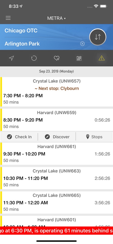 onTime Metra, CTA - Navigation App | MWM
