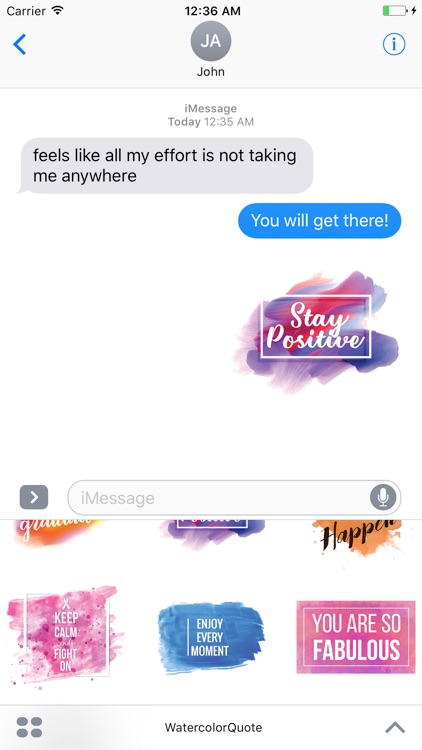 Watercolor Quotes Stickers