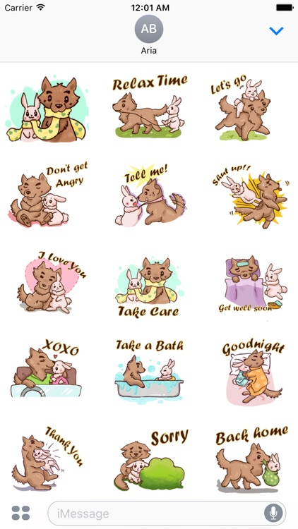 Love of Wolf and Bunny Sticker