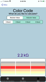 Electronics Circuit Calculator screenshot