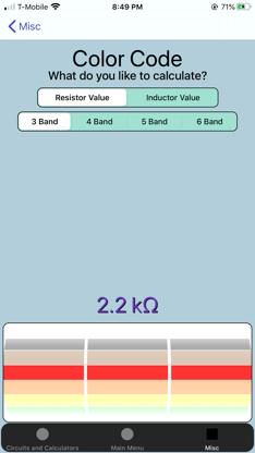 Electronics Circuit Calculator screenshot 4