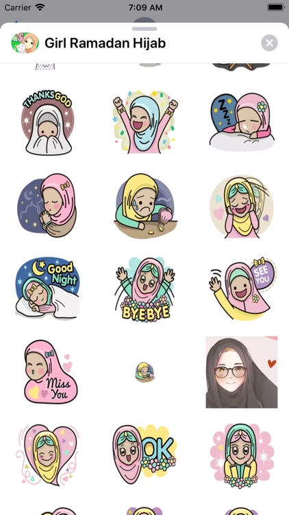 Hijab Girl Stickers Ramadan