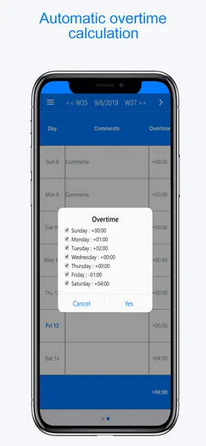 Planningify : Work timesheet18+_4