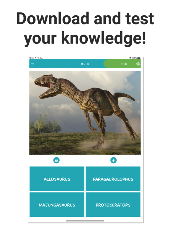 Screenshot #6 pour Dinosaurs - Dino Quiz Games