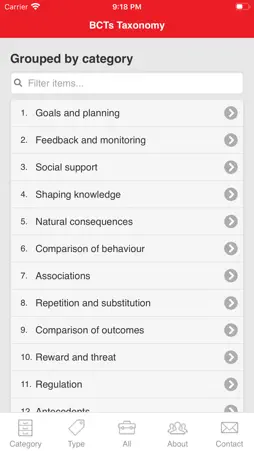 BCT Taxonomy screenshot 1