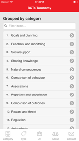BCT Taxonomy screenshot