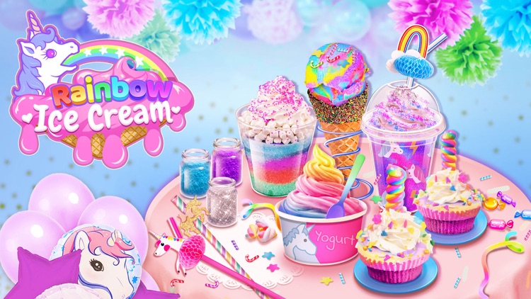 Rainbow Unicorn Ice Cream Game screenshot-0