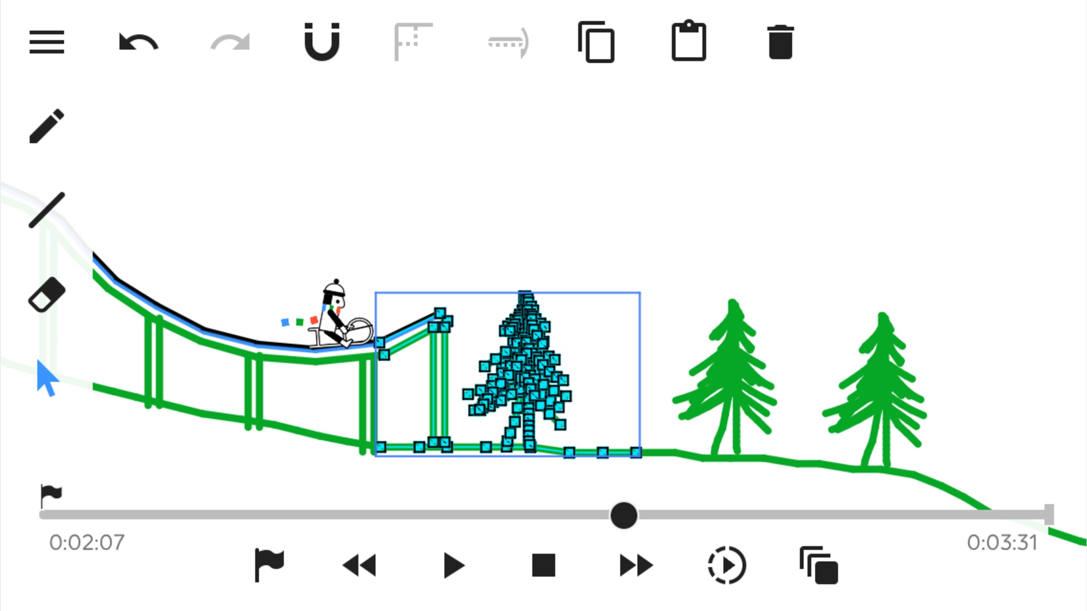 Screenshot do app Line Rider Classic