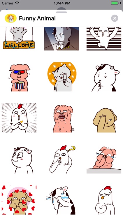 Funny Animal Animated Stickers