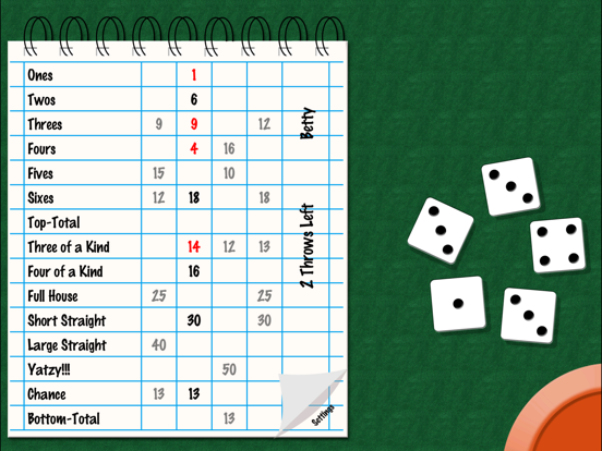 Yatzy HD iPad screenshot 3 - Games app