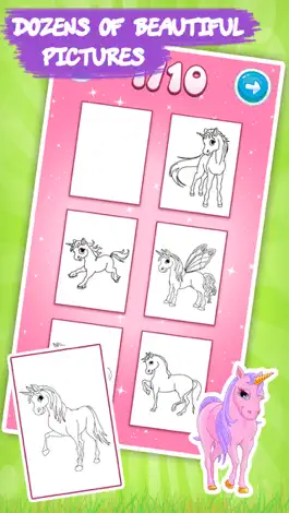 Game screenshot Coloring book Unicorn & Horses hack