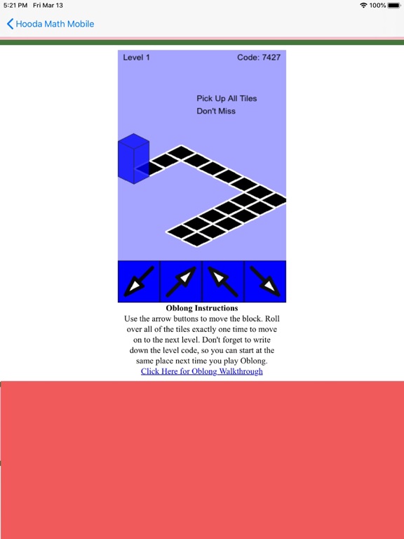 Hooda Math Mobile iPad screenshot 3 - Education app