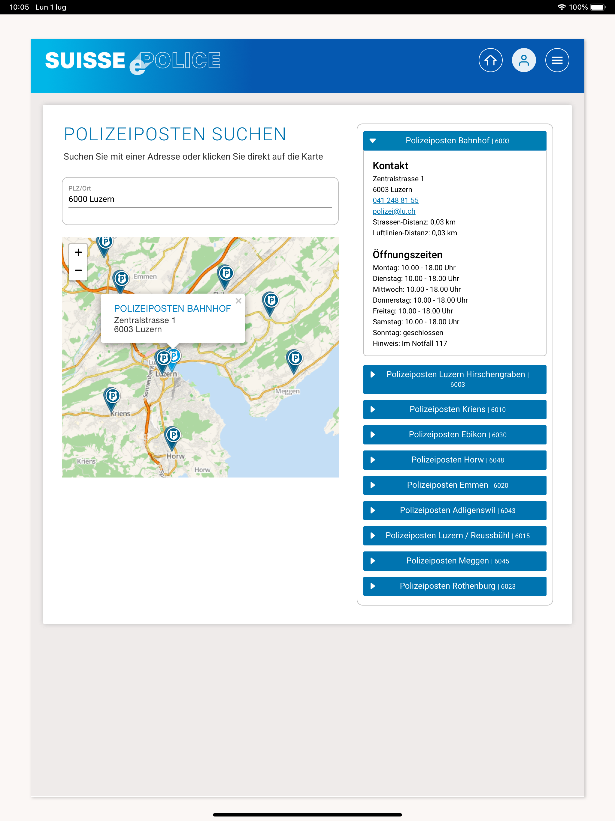 Suisse ePolice screenshot 10