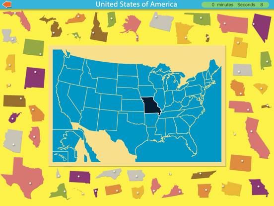United States of America Map iPad screenshot