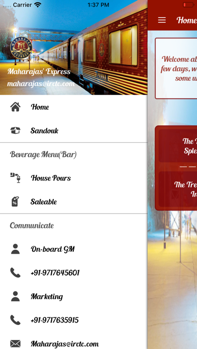 IRCTC Maharajas screenshot 2