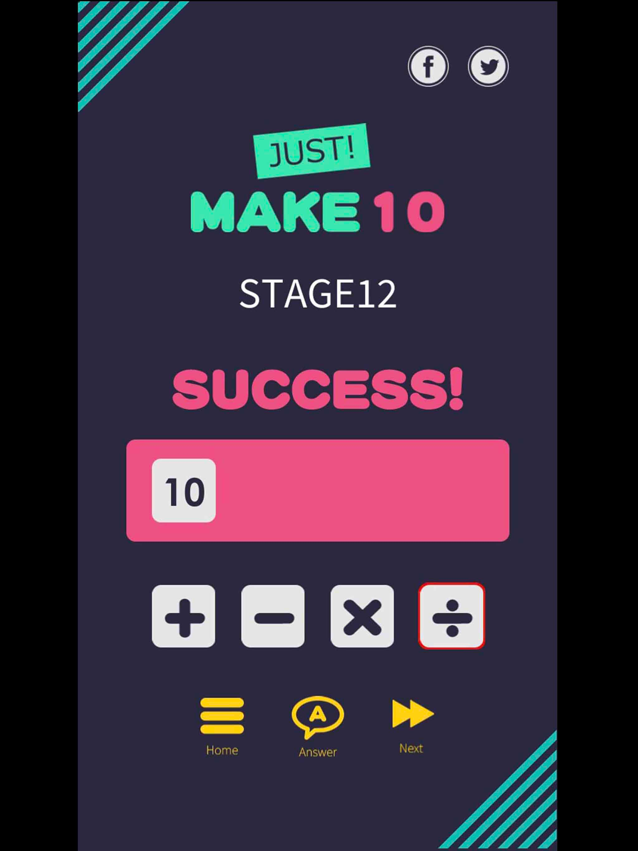 Just make 10  Simple math game