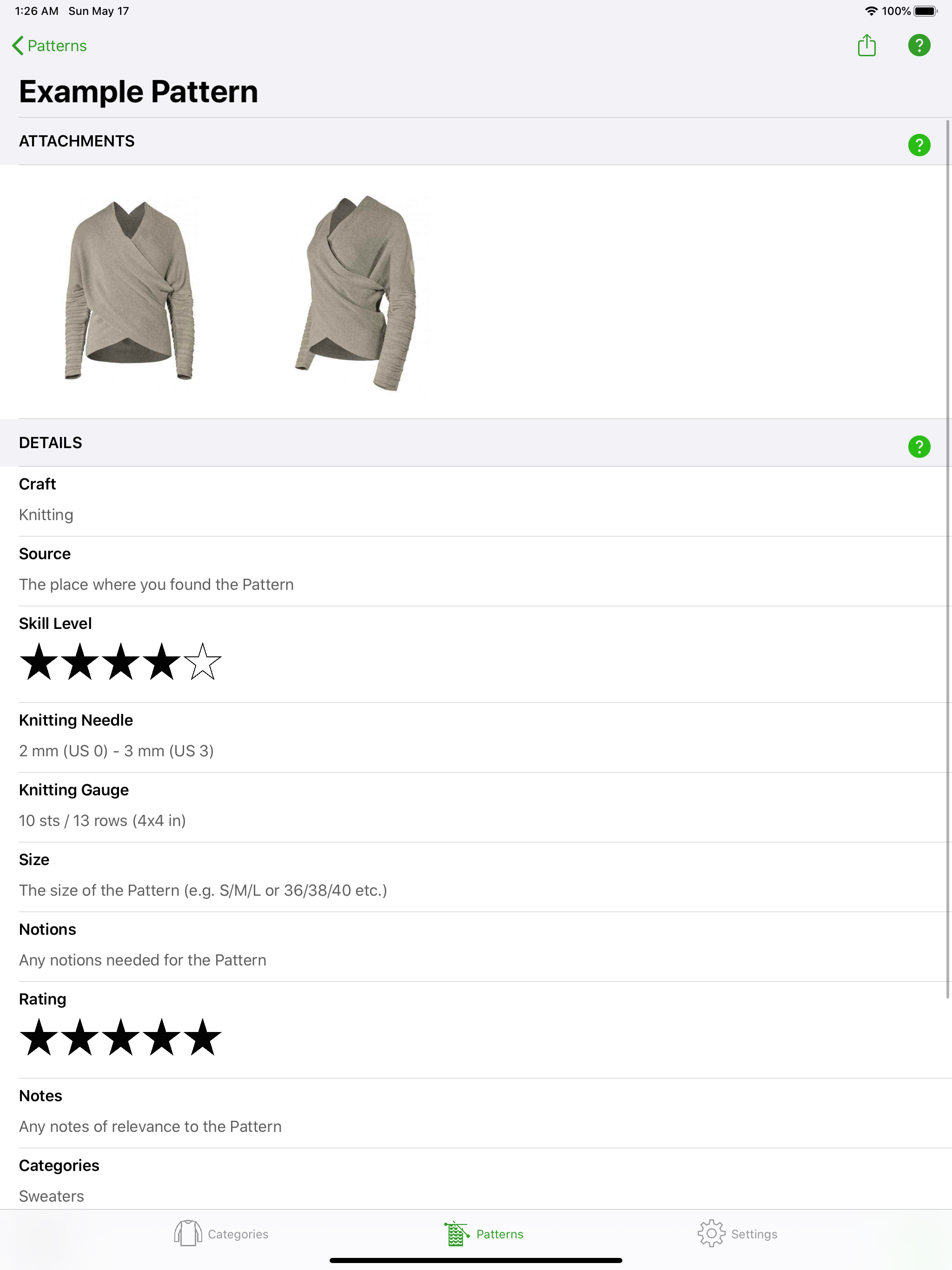 Knitting Patterns Lite