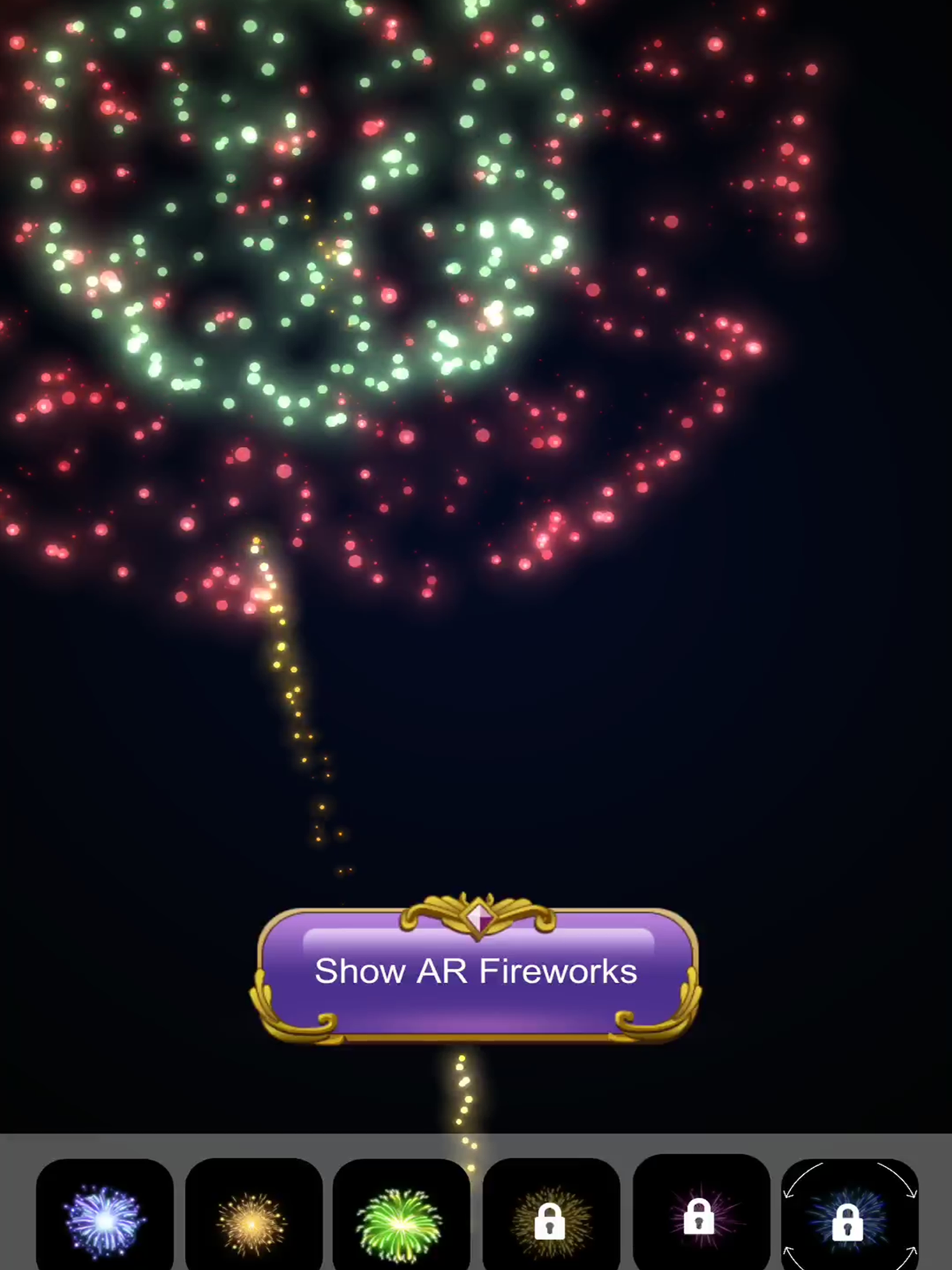 Real AR fireworks