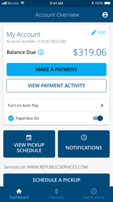 Republic Services screenshot