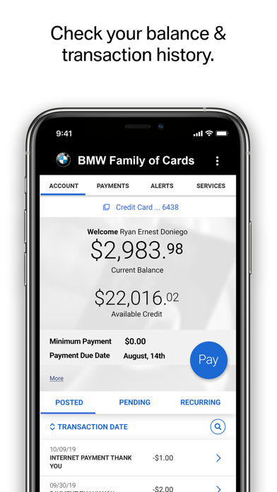 BMW Card Screenshot