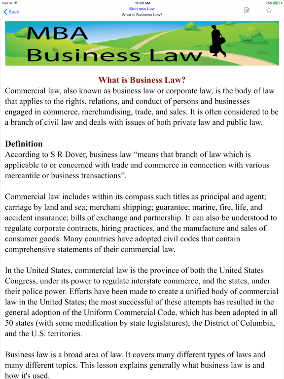 Screenshot #5 pour MBA Business Law