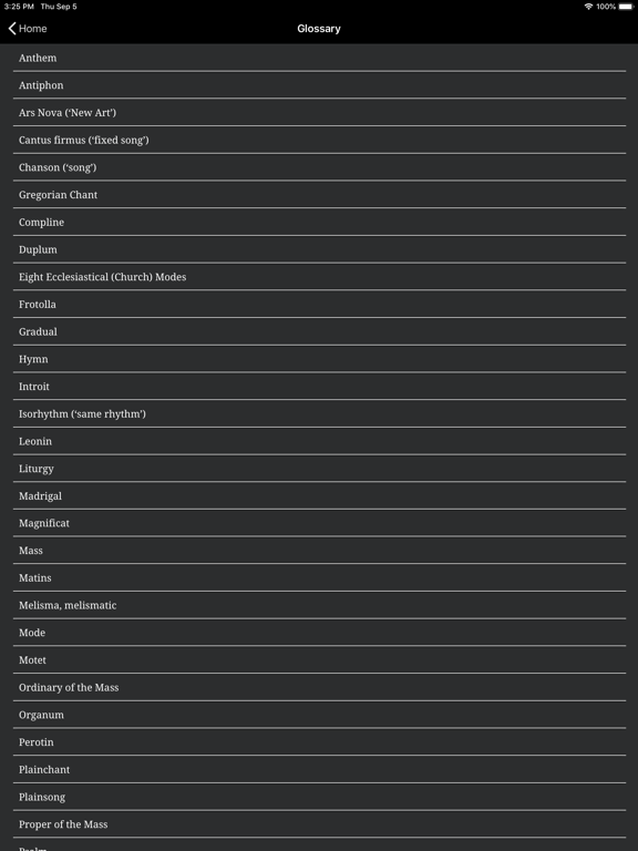 Early Music Primer iPad screenshot