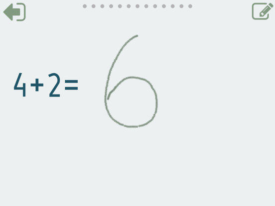 Math up to 10 in German iPad screenshot
